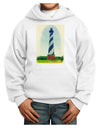 TooLoud Watercolor Lighthouse 1 Youth Hoodie Pullover Sweatshirt-Youth Hoodie-TooLoud-White-XS-Davson Sales