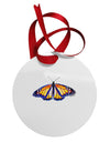 TooLoud Watercolor Monarch Butterfly Circular Metal Ornament-Ornament-TooLoud-White-Davson Sales