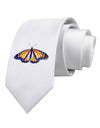 TooLoud Watercolor Monarch Butterfly Printed White Necktie