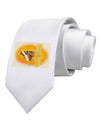 TooLoud Watercolor Owl Moth Printed White Necktie