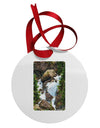 TooLoud Waterfall Watercolor Circular Metal Ornament-Ornament-TooLoud-White-Davson Sales