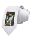 TooLoud Waterfall Watercolor Printed White Necktie