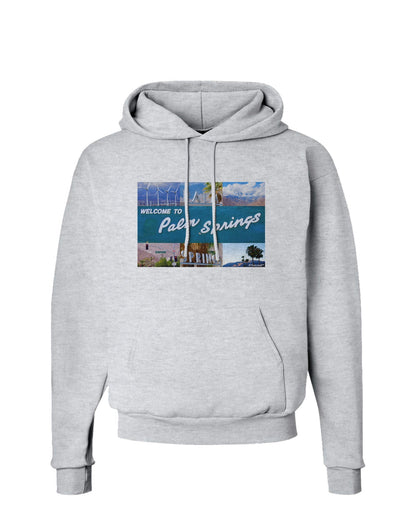 TooLoud Welcome to Palm Springs Collage Hoodie Sweatshirt-Hoodie-TooLoud-AshGray-Small-Davson Sales