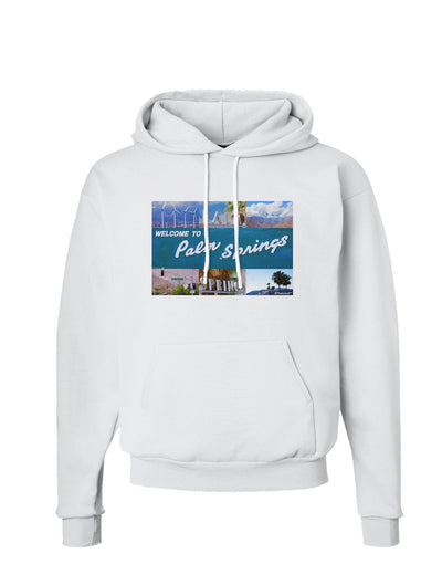 TooLoud Welcome to Palm Springs Collage Hoodie Sweatshirt-Hoodie-TooLoud-White-Small-Davson Sales