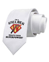 TooLoud Welder - Superpower Printed White Necktie