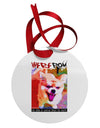 TooLoud WerePom - Werewolf Pomeranian Circular Metal Ornament-Ornament-TooLoud-White-Davson Sales