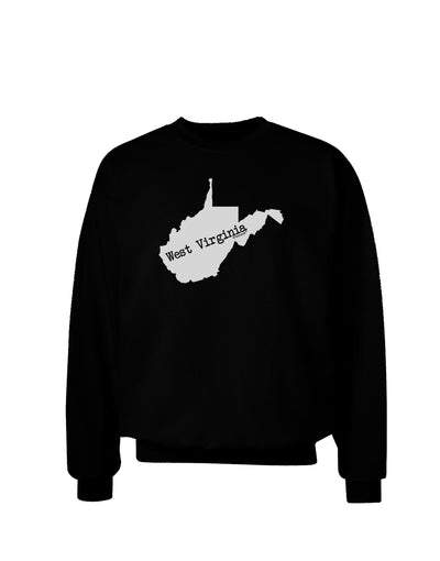 TooLoud West Virginia - United States Shape Adult Dark Sweatshirt-Sweatshirts-TooLoud-Black-Small-Davson Sales