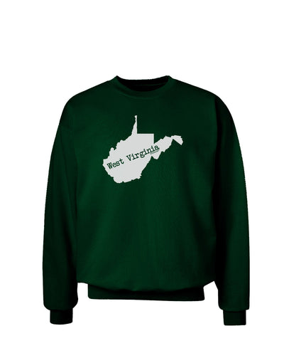 TooLoud West Virginia - United States Shape Adult Dark Sweatshirt-Sweatshirts-TooLoud-Deep-Forest-Green-Small-Davson Sales