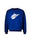 TooLoud West Virginia - United States Shape Adult Dark Sweatshirt-Sweatshirts-TooLoud-Deep-Royal-Blue-Small-Davson Sales