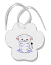 TooLoud Wet Pussycat Paw Print Shaped Ornament-Ornament-TooLoud-White-Davson Sales