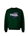 TooLoud What We Think Buddha Adult Dark Sweatshirt-Sweatshirts-TooLoud-Deep-Forest-Green-Small-Davson Sales