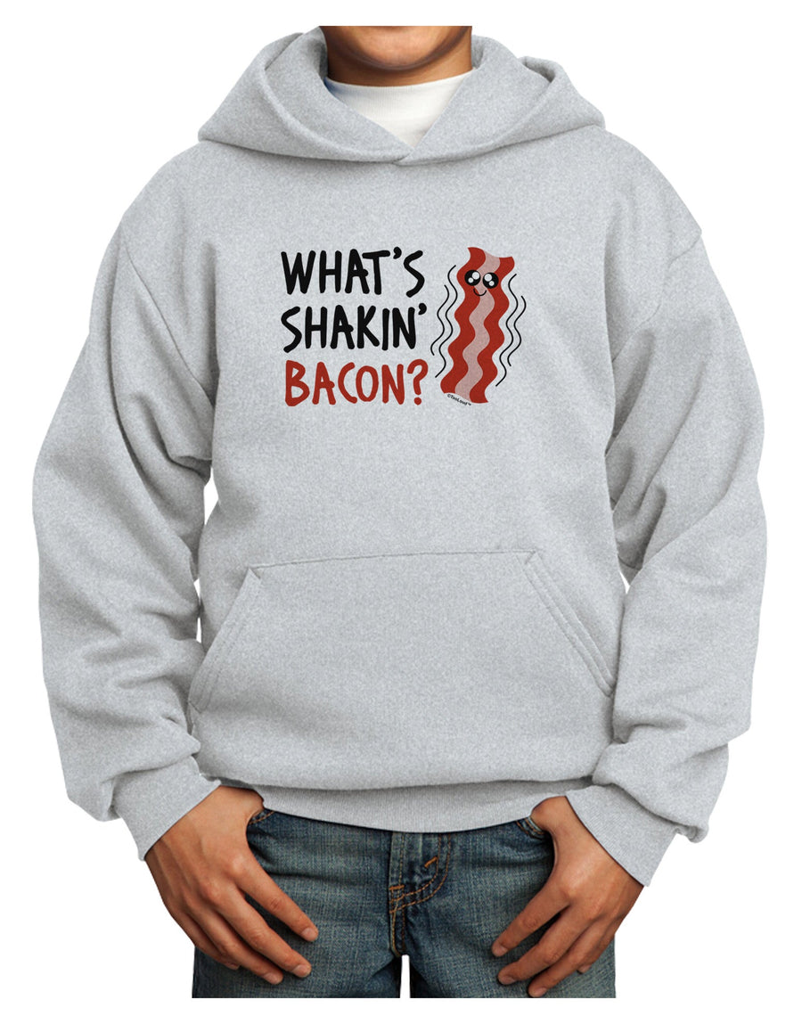 TooLoud What's Shakin' Bacon Youth Hoodie Pullover Sweatshirt-Youth Hoodie-TooLoud-White-XS-Davson Sales