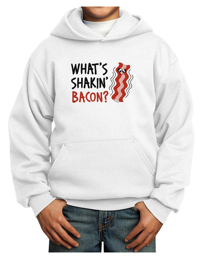 TooLoud What's Shakin' Bacon Youth Hoodie Pullover Sweatshirt-Youth Hoodie-TooLoud-White-XS-Davson Sales