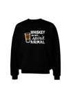 TooLoud Whiskey Is My Spirit Animal Adult Dark Sweatshirt-Sweatshirts-TooLoud-Black-Small-Davson Sales