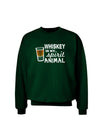 TooLoud Whiskey Is My Spirit Animal Adult Dark Sweatshirt-Sweatshirts-TooLoud-Deep-Forest-Green-Small-Davson Sales