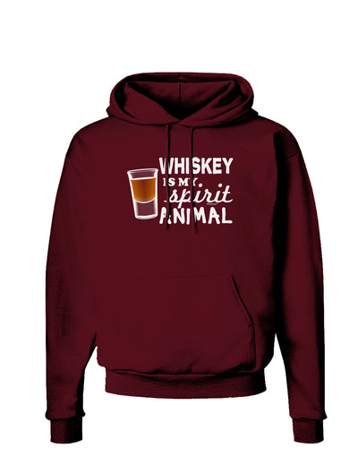 TooLoud Whiskey Is My Spirit Animal Dark Hoodie Sweatshirt-Hoodie-TooLoud-Maroon-Small-Davson Sales