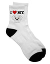 TooLoud - White Adult Short Socks featuring Adorable Bulldog Design-Socks-TooLoud-White-Ladies-4-6-Davson Sales