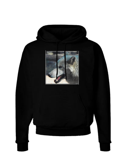 TooLoud White Wolf Face Dark Hoodie Sweatshirt-Hoodie-TooLoud-Black-Small-Davson Sales