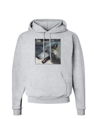 TooLoud White Wolf Face Hoodie Sweatshirt-Hoodie-TooLoud-AshGray-Small-Davson Sales