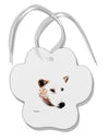 TooLoud White Wolf Head Cutout Paw Print Shaped Ornament-Ornament-TooLoud-White-Davson Sales