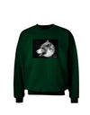 TooLoud White Wolf Moon Adult Dark Sweatshirt-Sweatshirts-TooLoud-Deep-Forest-Green-Small-Davson Sales