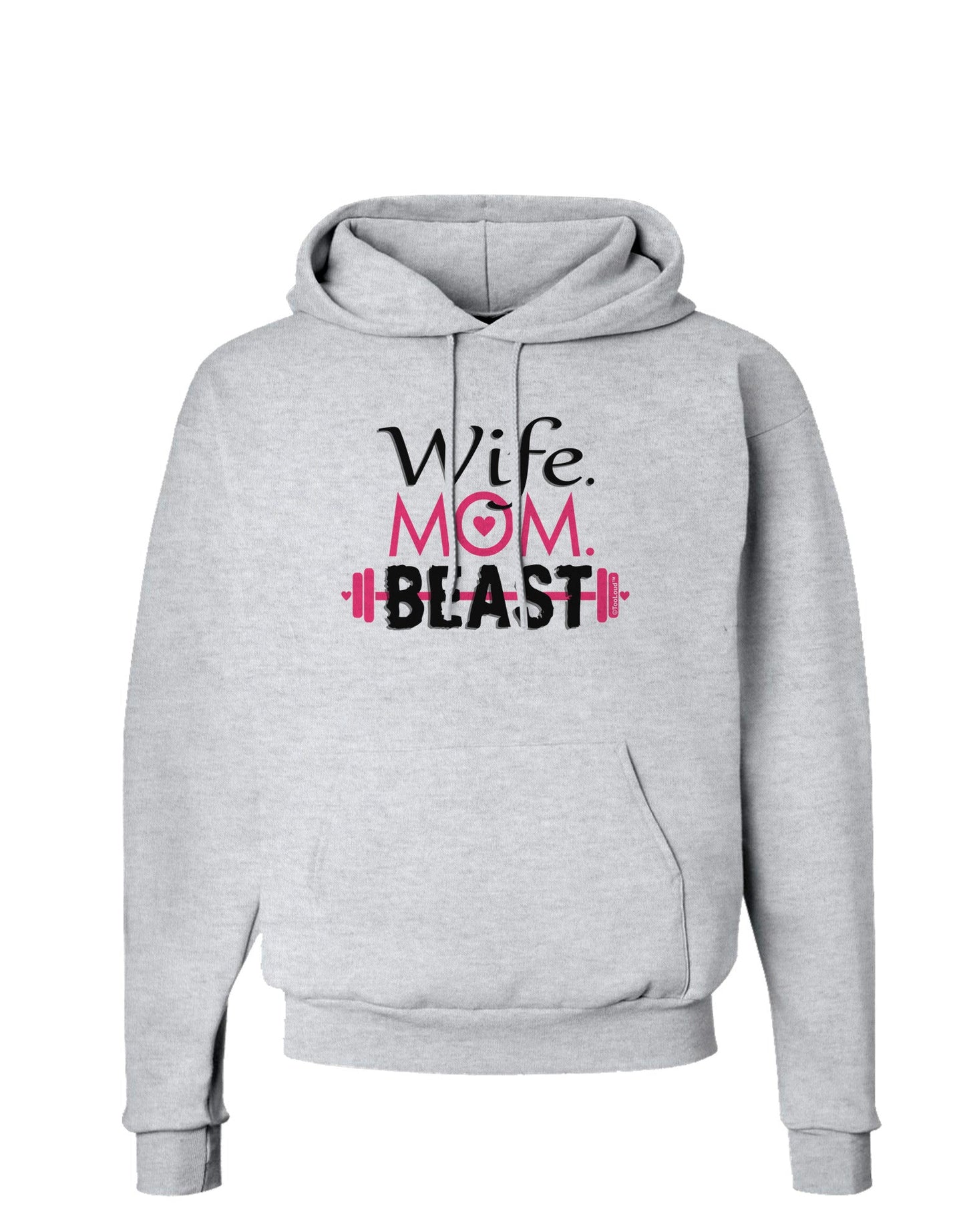 TooLoud Wife Mom Beast Hoodie Sweatshirt-Hoodie-TooLoud-AshGray-Small-Davson Sales