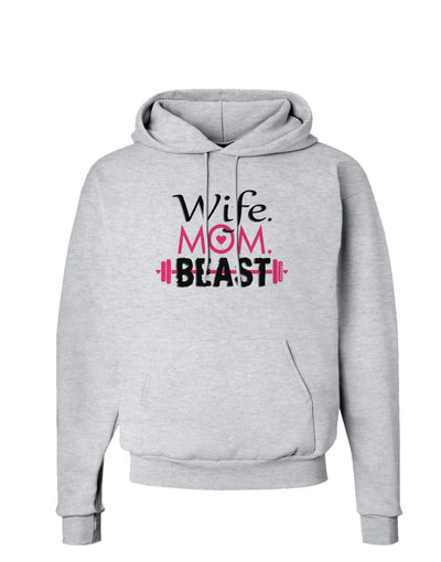 TooLoud Wife Mom Beast Hoodie Sweatshirt-Hoodie-TooLoud-AshGray-Small-Davson Sales