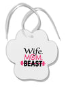 TooLoud Wife Mom Beast Paw Print Shaped Ornament-Ornament-TooLoud-White-Davson Sales