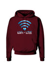 TooLoud Wifi Equals Love Dark Hoodie Sweatshirt-Hoodie-TooLoud-Maroon-Small-Davson Sales