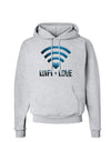 TooLoud Wifi Equals Love Hoodie Sweatshirt-Hoodie-TooLoud-AshGray-Small-Davson Sales