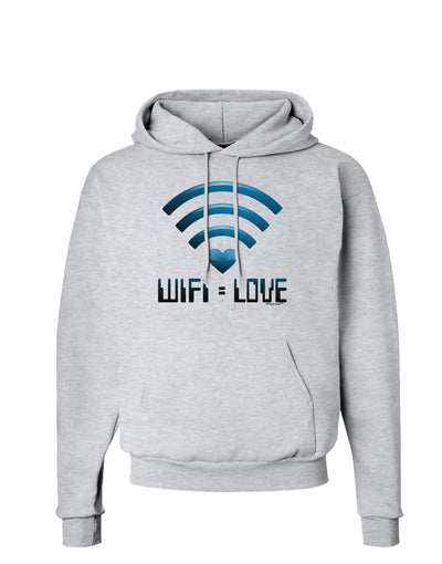 TooLoud Wifi Equals Love Hoodie Sweatshirt-Hoodie-TooLoud-AshGray-Small-Davson Sales