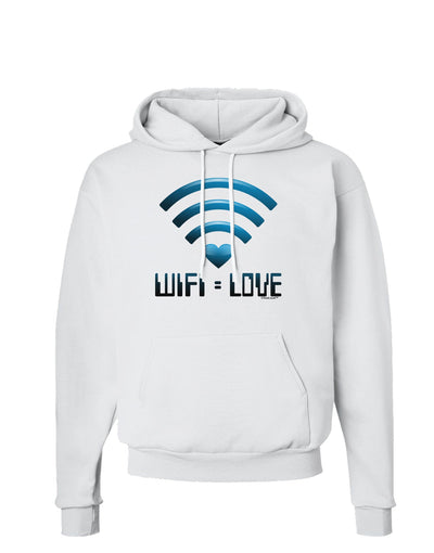 TooLoud Wifi Equals Love Hoodie Sweatshirt-Hoodie-TooLoud-White-Small-Davson Sales