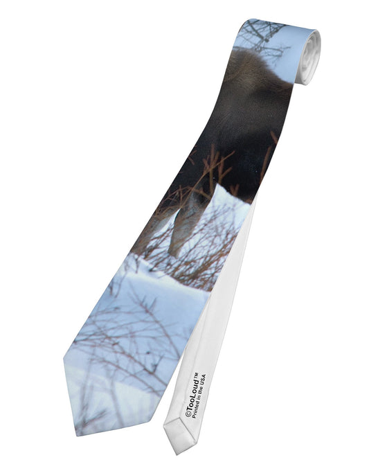 TooLoud Winter Scene All-Over-Print Printed White Necktie All Over Print