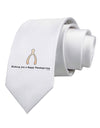 TooLoud Wishing You a Happy Thanksgiving Wishbone Printed White Necktie