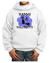 TooLoud Witch Cat Youth Hoodie Pullover Sweatshirt-Youth Hoodie-TooLoud-White-XS-Davson Sales