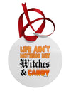 TooLoud Witches and Candy Color Circular Metal Ornament-Ornament-TooLoud-White-Davson Sales