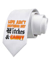 TooLoud Witches and Candy Color Printed White Necktie