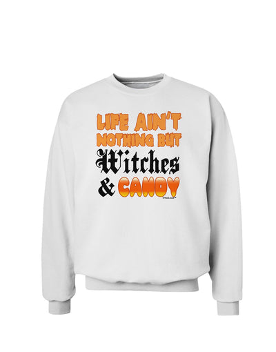 TooLoud Witches and Candy Color Sweatshirt-Sweatshirts-TooLoud-White-Small-Davson Sales