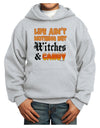 TooLoud Witches and Candy Color Youth Hoodie Pullover Sweatshirt-Youth Hoodie-TooLoud-Ash-XS-Davson Sales