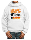 TooLoud Witches and Candy Color Youth Hoodie Pullover Sweatshirt-Youth Hoodie-TooLoud-White-XS-Davson Sales