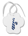 TooLoud Wizard Tie Blue and Silver Paw Print Shaped Ornament-Ornament-TooLoud-White-Davson Sales