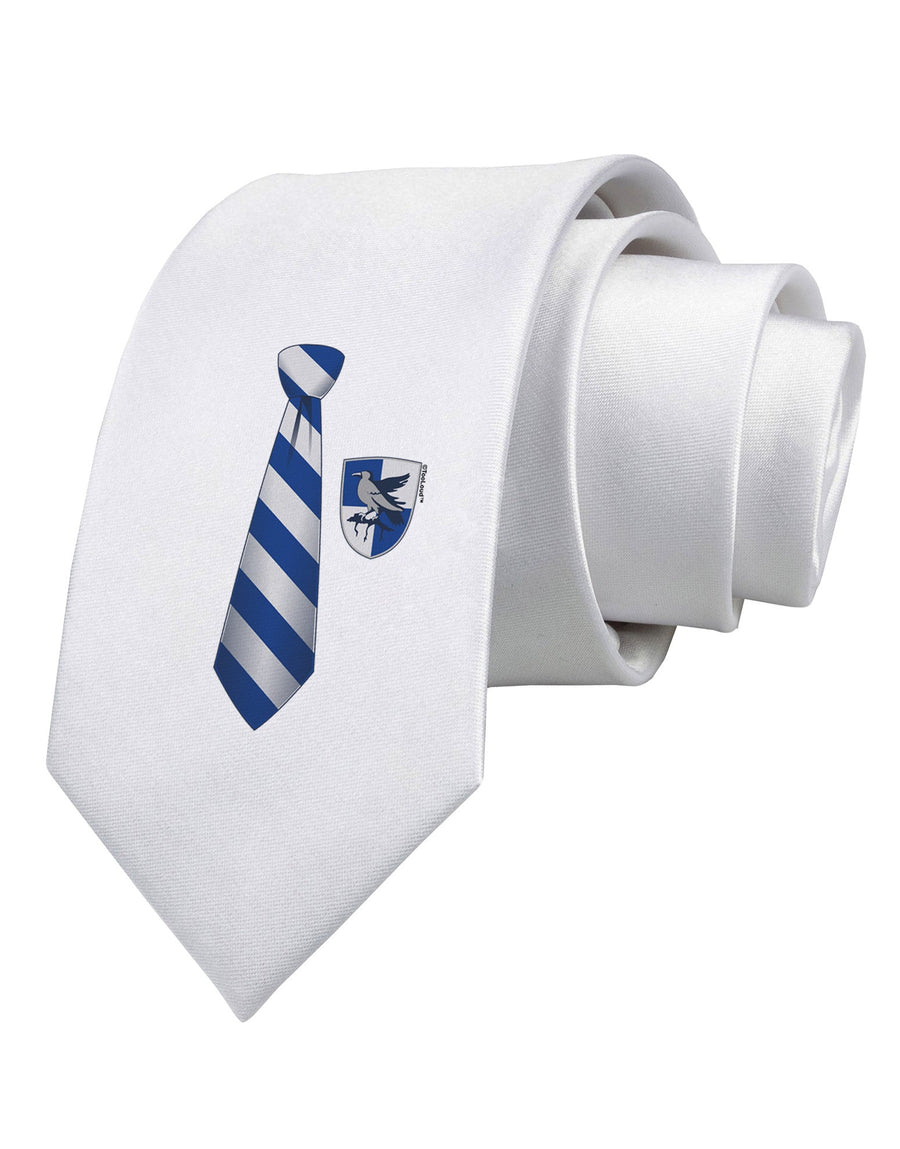 TooLoud Wizard Tie Blue and Silver Printed White Necktie