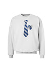 TooLoud Wizard Tie Blue and Silver Sweatshirt-Sweatshirts-TooLoud-White-Small-Davson Sales