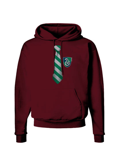 TooLoud Wizard Tie Green and Silver Dark Hoodie Sweatshirt-Hoodie-TooLoud-Maroon-Small-Davson Sales