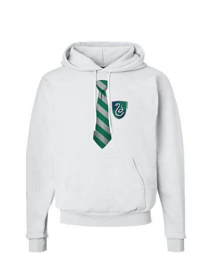 TooLoud Wizard Tie Green and Silver Hoodie Sweatshirt-Hoodie-TooLoud-White-Small-Davson Sales