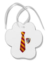 TooLoud Wizard Tie Red and Yellow Paw Print Shaped Ornament-Ornament-TooLoud-White-Davson Sales