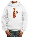 TooLoud Wizard Tie Red and Yellow Youth Hoodie Pullover Sweatshirt-Youth Hoodie-TooLoud-White-XS-Davson Sales