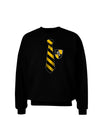 TooLoud Wizard Tie Yellow and Black Adult Dark Sweatshirt-Sweatshirts-TooLoud-Black-Small-Davson Sales