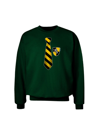 TooLoud Wizard Tie Yellow and Black Adult Dark Sweatshirt-Sweatshirts-TooLoud-Deep-Forest-Green-Small-Davson Sales