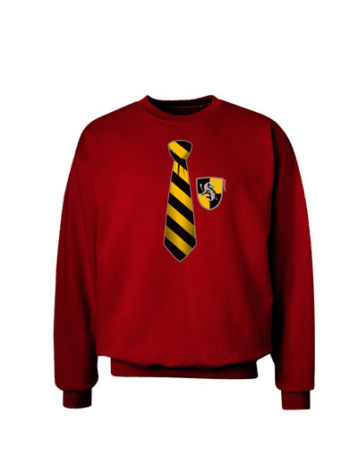 TooLoud Wizard Tie Yellow and Black Adult Dark Sweatshirt-Sweatshirts-TooLoud-Deep-Red-Small-Davson Sales